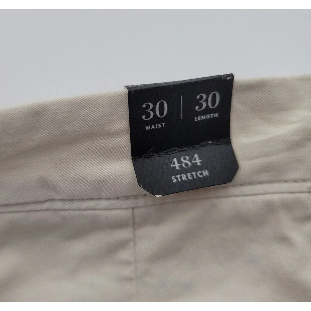 J. Crew Pants Mens 30X30 Light Cream 484 Slim Tech Performance Stretch Golf NEW